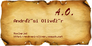 Andrási Olivér névjegykártya